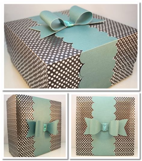 Hi guys!  I am back today with another gift box!  This is one of my most favorites to make because it is super quick and holds sooo much!  ... Shoebox Crafts, Gift Box Tutorial, Shoe Box Crafts, Diy Gift Box Template, Box Tutorial, Large Gift Boxes, Gift Box Template, Creative Gift Wrapping, Box Diy