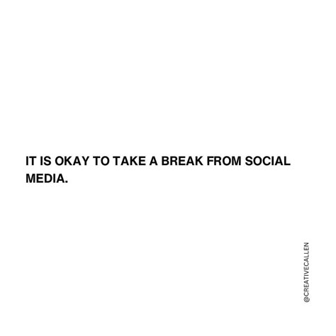 Even as your Social Media Manager, I have days set aside to be away from socials!📱 It is so needed for my creativity and to reset my mind! If you are feeling uninspired or overwhelmed with how to grow/what to post. Take some time away! Immerse yourself back into the present moment in your life. Taking a break will never hurt your consistency as long as you come back! But in order to continue creating that DOPE content you gotta find inspiration in your days, fill your cup and let your c... Good Bye Social Media Quotes, Taking Time Off Social Media Quotes, Take A Break From Social Media, Taking A Break From Social Media Quotes, Social Media Break Posts, Break From Social Media Quotes, Need A Break Quotes, Taking A Break Quotes, Life Without Social Media