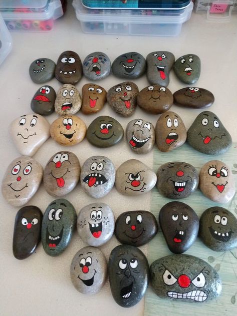 Funny Faces Painted Rock in 2022 | Painted rocks, Pebble art, Crafts Animal Stone Painting, Rocks With Faces, Stone Pictures Pebble Art, Art Coquillage, Diy Rock Art, Stone Art Painting, Painted Rocks Craft, Painted Rocks Diy, Rock Painting Ideas Easy