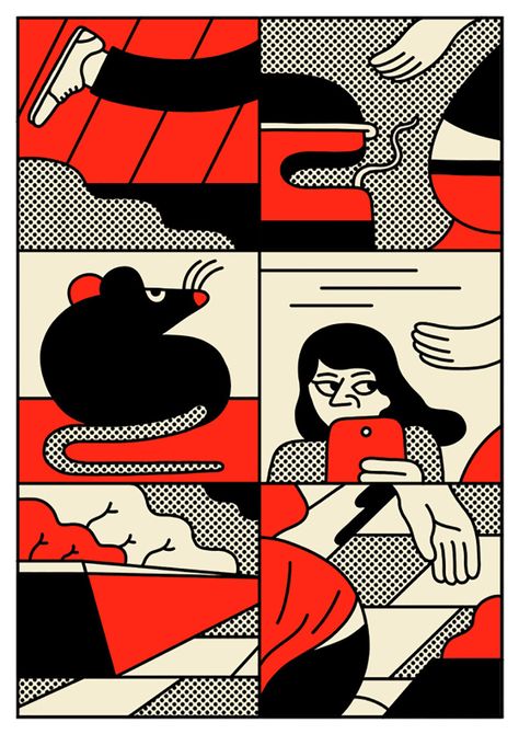 Spread Magazine | ANIMATION & ILLUSTRATION Artwork Reference, Halftone Illustration, Minimalist Character, Storyboard Examples, Drawing Portraits, Animation Illustration, Modern Graphic Art, Comic Manga, Comic Style