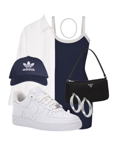 Sport Event Outfit, Air Force Outfit, Prada Bag Outfit, Prada Outfits, Outfits Dr, Nike Outfit, Prada Fashion, Everyday Fashion Outfits, Casual Day Outfits