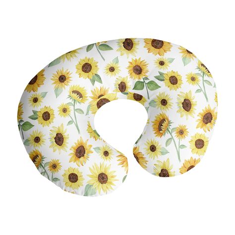 Sweet Jojo Designs Sunflower Boho Floral Nursing Pillow Cover Breastfeeding Pillowcase for Newborn Infant Bottle or Breast Fe Sunflower Nursery, Woven Hamper, Nursing Pillow Covers, Dog Crate Cover, Breastfeeding Pillow, Bohemian Farmhouse, Feeding Pillow, Crate Cover, Kids Bean Bags