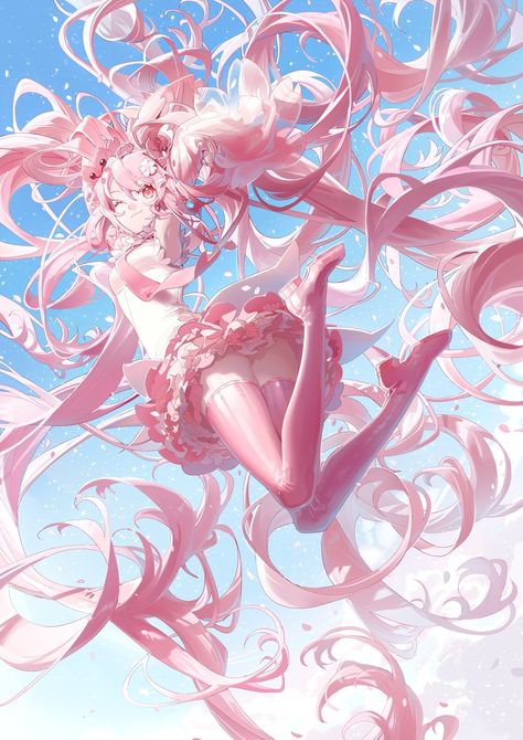 sakura miku fanart by GlennHarte1 on twitter ! Sakura Miku Fanart, Miku Fanart, Sakura Miku, Anime Long Hair, Japanese Poster Design, Art Style Inspiration, Anime Wallpapers, Ethereal Art, Anime Poses