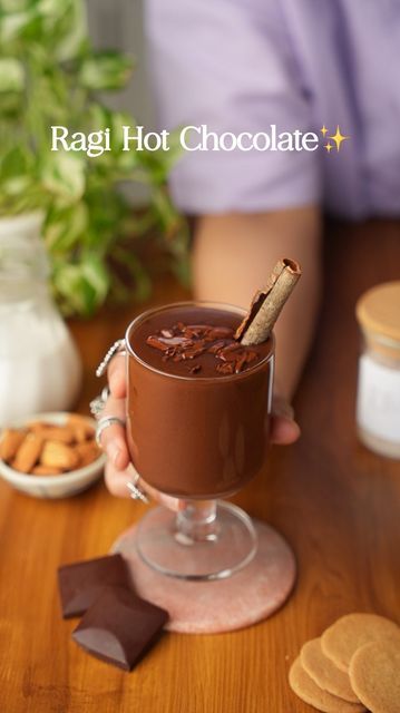 Saloni Kukreja, Ragi Flour, Healthy Hot Chocolate, Ghee, Almond Milk, Cocoa Powder, Sea Salt, 1 Cup, Dark Chocolate