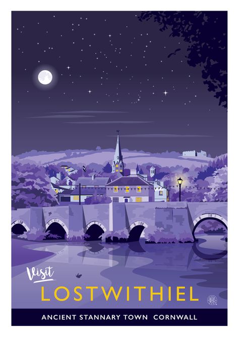 Lostwithiel Cornwall, Uni Bedroom, Devon And Cornwall, Travel Poster, Cornwall, Devon, Travel Posters, Poster Art, Poster Design