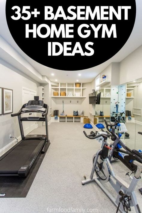 35+ Best Basement Home Gym Ideas and Designs On A Budget (Photos) Basement With Gym Area, Finished Basement Workout Room, Basement Gym No Windows, Basement Home Gym Design, Basement Gym Decor, Basement Gym Lighting Ideas, Home Gym Basement Ideas, Family Home Gym, Finished Basement Gym Ideas