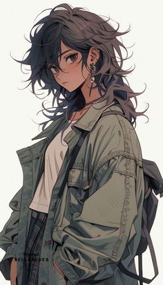 An Anime, Anime Character, Long Hair, Character Design, Hair, Anime, White, Design, Art