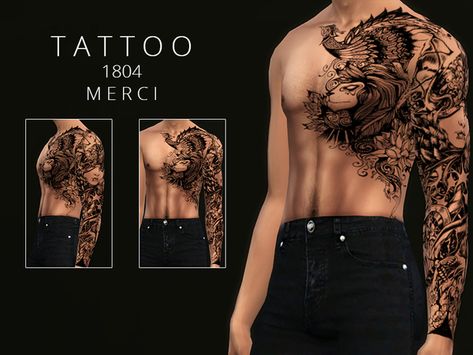 Tatto Boys, Los Sims 4 Mods, Sims 4 Men Clothing, Sims 4 Hair Male, Sims 4 Male Clothes, Sims 4 Tattoos, Sims 4 Piercings, The Sims 4 Skin, Pelo Sims