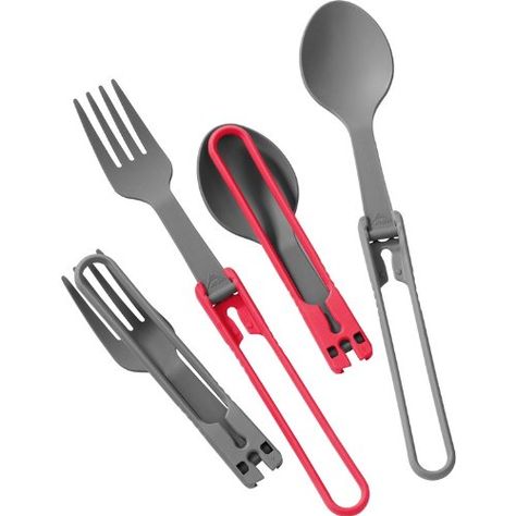 MSR 4Piece Spoon and Fork Utensil Set ** Want additional info? Click on the image.(This is an Amazon affiliate link and I receive a commission for the sales) Mess Kit Camping, Camping Cooking Utensils, Camping Utensils, Camping Dishes, Efficient Packing, Mess Kit, Camping Stuff, Camping Cookware, Kit Design