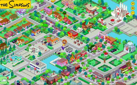 From the time The Simpsons first aired on December 17th, 1989, the location of the pop-culture juggernaut’s fictional town, Springfield, has been hotly... Simpsons Springfield Map, Springfield Simpsons, Springfield Tapped Out, Springfield City, The Simpsons Game, Hayday Farm Design, Mr Burns, Simpsons Drawings, Far Side Comics