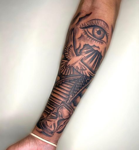 Half Of Sleeve Tattoo Men, In Loving Memory Tattoos Half Sleeve, Poetry Tattoo Men, Sleeve Add Ons Tattoo Men, Inner Upper Arm Tattoo Men, Wrist Tattoos Men Words, Leg Stencil Tattoo, Men Inner Forearm Tattoos, Tattoos For Papa