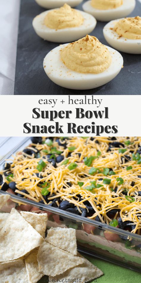 Super Bowl Food Ideas Healthy, Super Bowl Food Ideas, Bowl Food Ideas, Food Ideas Healthy, Super Bowl Snack Recipes, Healthy Super Bowl, Crowd Pleasers Recipes, Super Bowl Snack, Healthy Superbowl