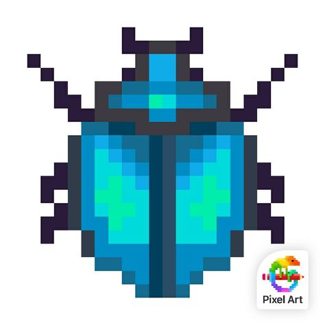 Hammer Beads, Bead Bugs, Drawing Diary, Coloring By Numbers, Coloring Animals, Pixel Beads, Easy Pixel Art, Perler Crafts, Hama Bead