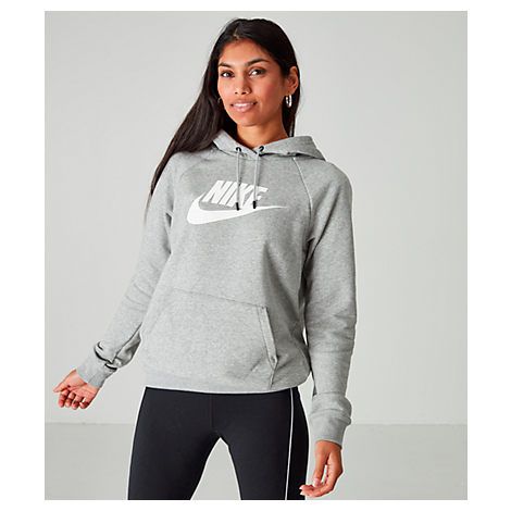 NIKE WOMEN'S SPORTSWEAR ESSENTIAL HOODIE, GREY. #nike #cloth Adidas Swift Run, Nike Air Max For Women, Nike Sweatshirts, Hoodie Outfit, Grey Nikes, Sporty Outfits, Nike Hoodie, Women Hoodies Sweatshirts, Sportswear Women