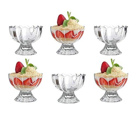 Fruit Salad Pudding, Ice Cream Glasses, Bowl Cocktails, Fruit Salad With Pudding, Serving Glasses, Prawn Cocktail, Glass Dessert Bowls, Trifle Bowl, Dessert Glasses