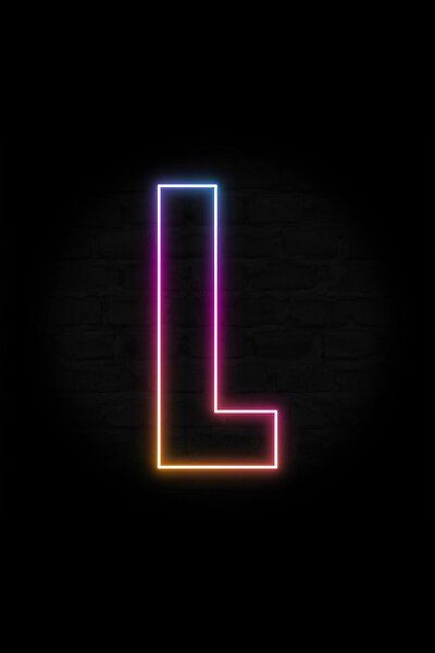 L Letter Design, Letter L Design, L Font, L Sign, Retro Synthwave, New Instagram Logo, L Letter, Neon Letters, Broken Screen Wallpaper