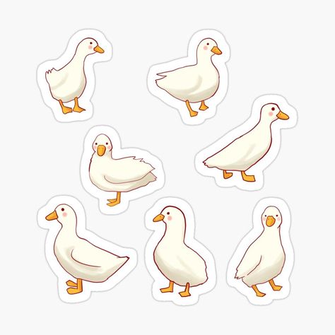 stickers 🍮 Cute Sticker Illustration, Duck Stickers Printable, Sticker Ideas Drawing, Cute Duck Stickers, Duck Illustration Cute, Scrapbook Printables Stickers, Duck Illustration Design, Diy Sticker Ideas, Cute Printable Sticker Sheets