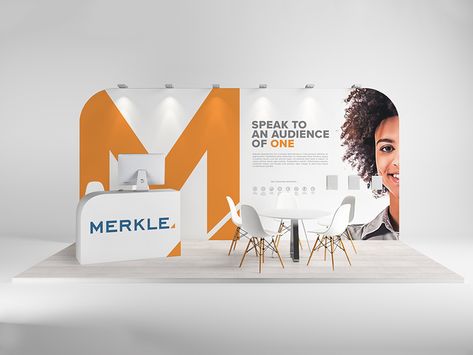 Merkle 2019 Trade show Booth Concept by Jason Eitemiller Trade Show Booth Graphics, Trade Show Backdrop, Exhibition Stand Design Ideas Creative Trade Show Booths, Booth Graphic Design, Booth Backdrop Design, Conference Booth Design, Tradeshow Booth Backdrop, Tradeshow Booth Ideas, Tradeshow Booth Design