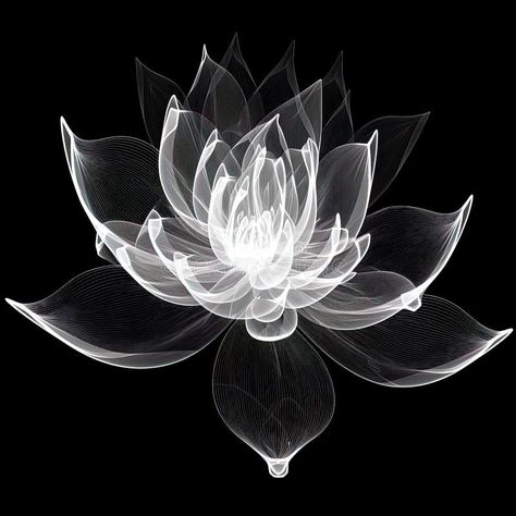 Abstract the lotus, black and white illustration. Generative AI stock photography Lotus Black And White, Lotus Flower Black And White, Lotus Illustration, Abstract Lotus, Black Flowers Wallpaper, White Lotus Flower, Vector Nature, Spirit Animal Art, White Illustration