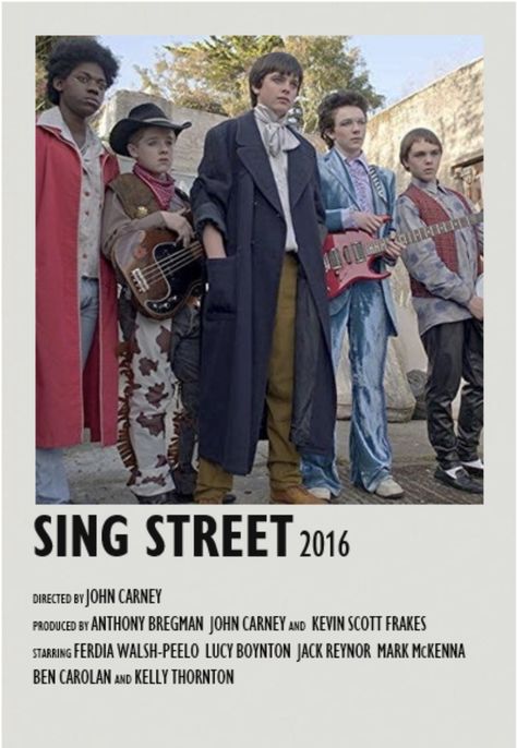 Sing Street Poster, Sing Street Movie, Sing Street 2016, Polaroid Movie Poster, Sing Street, Indie Movie Posters, Movie Card, Great Movies To Watch, Septième Art