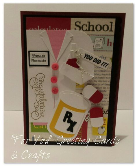 Pharmacy School Graduation, Pharmacy Graduation Gift, Happy Teachers Day Card, Grad Party Invitations, Teachers Day Card, Pharmacy School, Science Party, Grad Invitations, Grad Cards