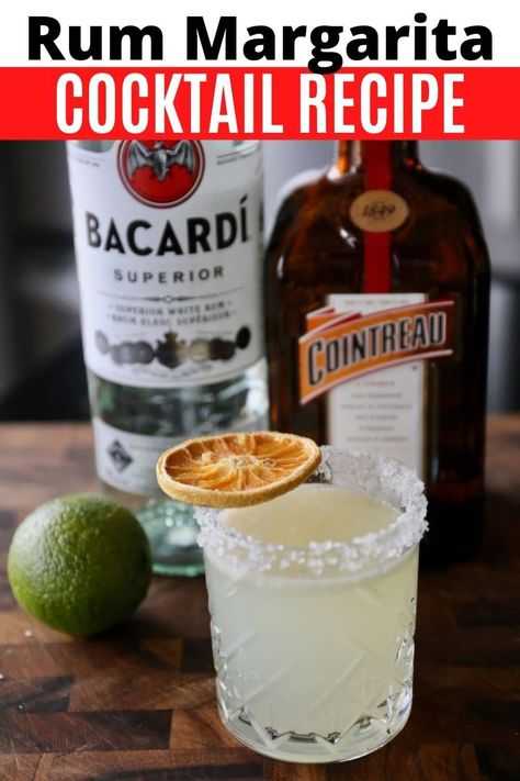 Rum Rita Recipe, Rum Margarita, Gin Margarita, Rum Cocktails Easy, Rita Recipe, Easy Cocktail Recipe, Mexican Cocktails, Flavored Lemonade, Flavoured Gin