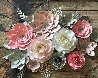 Etsy :: Your place to buy and sell all things handmade Paper Flowers Large, Paper Flowers Nursery, Wall Decor Paper, Baby Nursery Wall Decor, Flowers Nursery, Paper Flower Wreaths, Floral Nursery Decor, Paper Flower Wall Decor, Paper Flower Decor