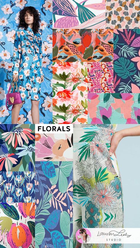 Floral Clothes, Fashion Trend Forecast, Flora Design, Floral Aesthetic, Aesthetic Floral, Pattern Design Inspiration, Background Floral, Color Trends Fashion, Fashion Forecasting