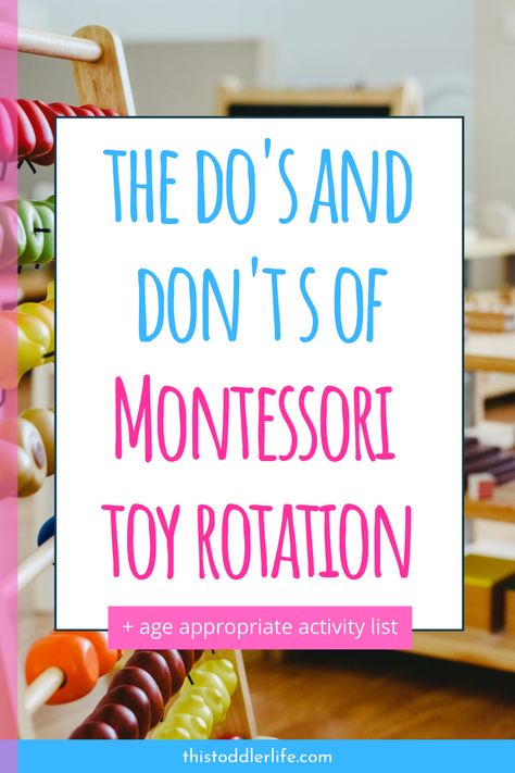 Montessori Playroom 12 Months, How To Rotate Toys, 12 Month Old Toy Rotation, Montessori Toy Rotation Categories, Toy Rotation Ideas, Small Montessori Playroom, Toy Rotation Categories, Montessori Toy Rotation, 12 Month Old Toys