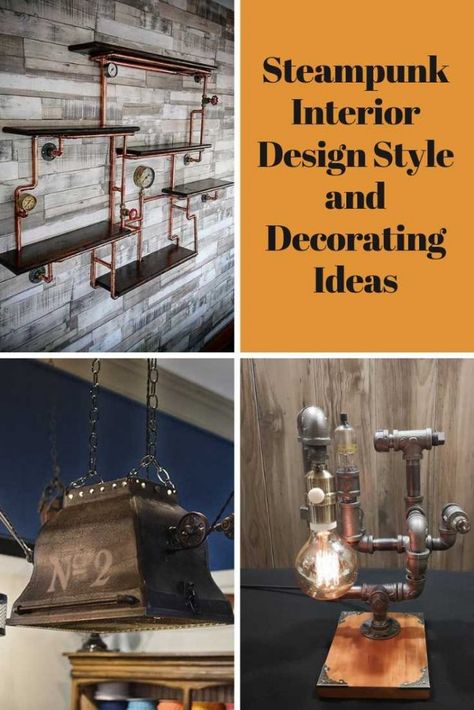 Steampunk Aesthetic Room, Steampunk Design Interior, Steampunk Kitchen Ideas, Steampunk Basement, Bar Wall Decor Ideas, Steampunk Room Ideas, Steampunk Office Decor, Steampunk House Interiors, Steam Punk Diy