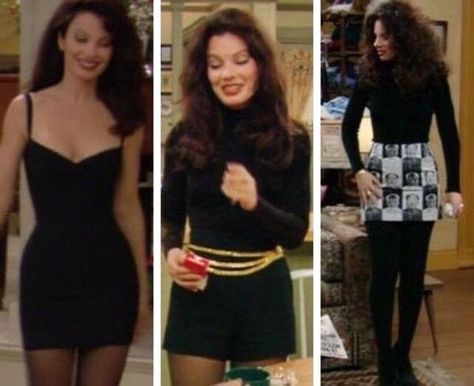 ☮ A real style icon Nanny Outfit, Black 90s Fashion, Fran Fine Outfits, Fran Drescher, Fran Fine, 90s Inspired Outfits, The Nanny, Herve Leger Dress, 90s Fashion Grunge