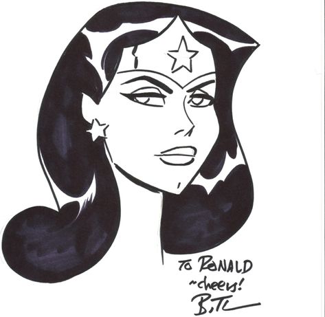 Wonder Woman Tattoo, Wonder Woman Drawing, Phil Noto, Easy Disney Drawings, Wonder Woman Art, Woman Sketch, Bruce Timm, Batman The Animated Series, Hello Kitty Drawing