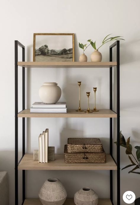 Neutral Shelf Decor, Home Shelf Decor, Style Shelves, Room Amazon, Home Shelf, Shelf Decor Living Room, Styling Shelves, Bookshelves In Living Room, Target Home Decor