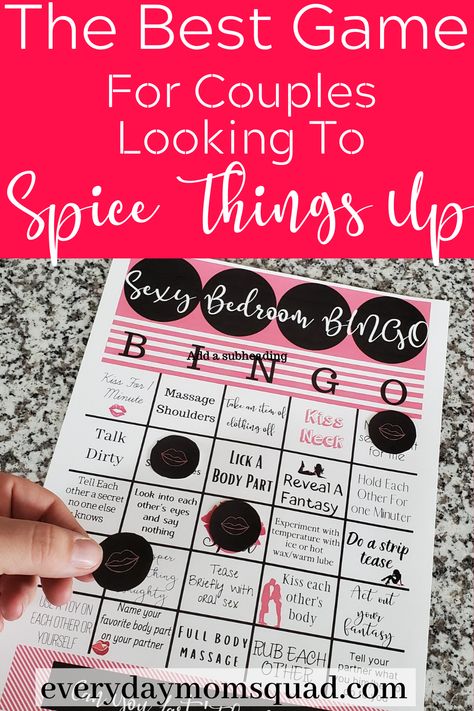 If you are looking for ways to spice up things in the bedroom, then you need this game! The ultimate game for couples. Best date night for married couples. Sexy games for couples to spice things up. #sexygameforcouples #giftsforhim #giftforher #marriedcouplegamenight #datenightgame #bedroomgameforcouples Couples Therapy Worksheets, Game For Couples, Couples Game Night, Date Night Games, Games For Couples, Dare Games, Calm Kids, Motherhood Lifestyle, The Best Game