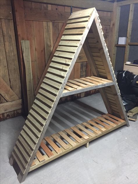 Wood bed frame