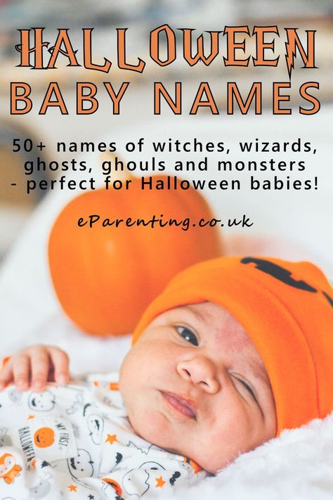 Spooky, ghoulish and magical Halloween baby names for boys and girls, perfect for October babies and especially babies born on Halloween Day, the 31st October. Magical Halloween, Halloween Names, Baby Boy Halloween, Names For Boys, October Baby, Halloween Day