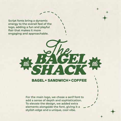 The Bagel Shack in a new light! 🥯💡 This project won on my poll from the other day for a redesign ✍🏽 So I wanted to take you on a little journey through this carousel. Some of you might look at the first design and say it does not look too bad But for me I feel like I have grown so much as a creative and learnt a lot more skill that could be used in a better way today Which is what I’ve done with a redesign! Used fewer colours so it doesn’t create chaos Made the logo more playful w... Bagel Logo, Bagel Art, Bagel Sandwich, Bagel Shop, You Go Girl, Branding Inspo, Go Girl, One Design, Media Post