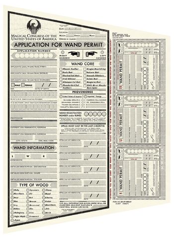 MACUSA Application for Wand Permit | Harry Potter Wiki | Fandom powered by Wikia Wand Permit, Harry Potter Templates, Harry Potter Printable, Harry Potter Parties, Dragon Heartstring, Wand Woods, Imprimibles Harry Potter, Harry Potter Wiki, Harry Potter Printables