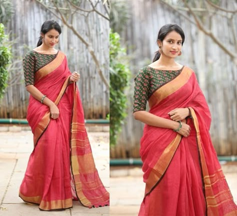 Blouse Design For Cotton Saree, Kerala Saree Blouse, Neck Blouse Designs, Kerala Saree Blouse Designs, Silk Saree Blouse Designs Patterns, Boat Neck Blouse Design, Blouse Designs High Neck, Cotton Blouse Design, Blouse Designs Catalogue