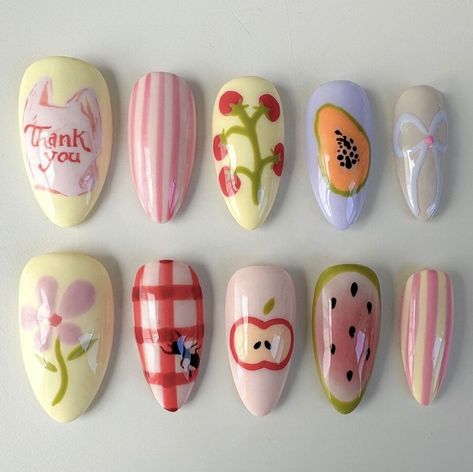 Soft Summer Nails, Hello Nails, Pretty Gel Nails, Really Cute Nails, Kawaii Nails, Soft Summer, Dream Nails, Fire Nails, Funky Nails