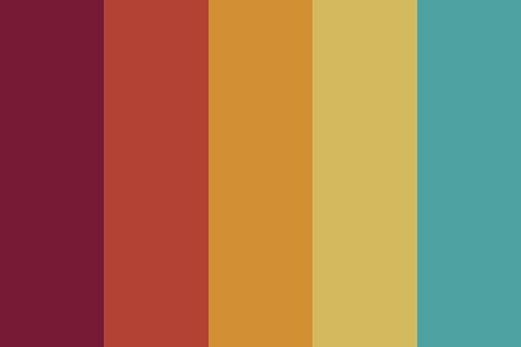 Juniors 70s Color Palette Color Palette Nails, Palette Nails, Color Palette Colorful, 70s Color Palette, Groovy Room, 70s Room, 70s Interior Design, Yarn Color Combinations, 70s Interior