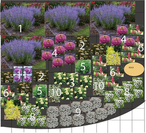 Flower Garden Layouts, Front Yard Flowers, Front Flower Beds, Flower Garden Plans, Flower Bed Designs, Front Garden Landscape, Backyard Flowers, Front Yard Garden Design, Flower Garden Design