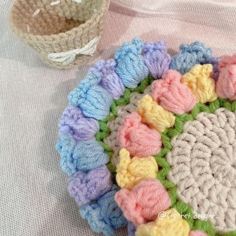 Is it a flower bouquet? Nope, it’s a coaster too! 🌸✨ Cute and useful, the perfect little gift that’s more than just pretty!~ Crochet by Winnie 🐻 Pattern by @etm.studi0 🌸 #flowerbouquet #crochetflowerbouquet #crochetcoaster #crochetbouquetcoaster #crochetersofinstagram Flower Boquet, Crochet Table Mat, Pretty Crochet, Crochet Bouquet, Crochet Coasters, Too Cute, Little Gifts, A Flower, Flowers Bouquet