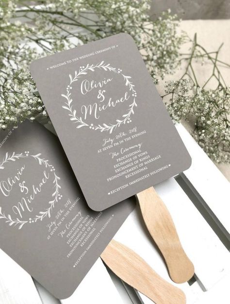 Diy Wedding Program Fans, Summer Wedding Ceremony, Wedding Fan, Wedding Ceremony Ideas, Wedding Program Fans, Program Fans, Nature Inspired Wedding, Light Blue Wedding, Wedding Ceremony Programs