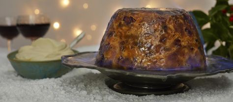 Spiced Rum Christmas Pudding recipe | Budgens.co.uk Custard Cream Cupcakes, Christmas Pudding Recipes, Xmas Cakes, Cinnamon Crumble, Custard Cream, Glace Cherries, Cream Cupcakes, I Am Confident, The True Meaning Of Christmas