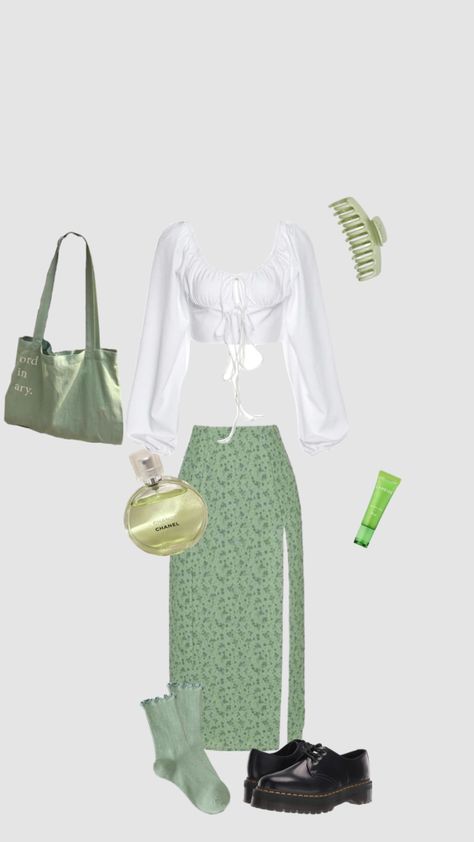 White And Green Outfit Aesthetic, Mint Outfit Aesthetic, Light Green Outfit Aesthetic, Cute Green Outfits Aesthetic, Mint Green Aesthetic Outfit, Seafoam Green Outfit, Sage Green Outfit Aesthetic, Mint Green Outfit Ideas, Sage Green Outfit Ideas