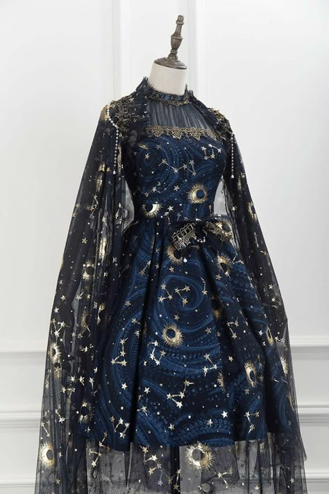 Space Prom Outfit, Outfit Ideas Fancy Dress, Space Homecoming Theme Outfit, Celestial Aesthetic Clothes Dresses, Night Inspired Outfits, Space Related Outfits, Stars Aesthetic Clothes, Starry Dress Aesthetic, Starry Night Inspired Outfit