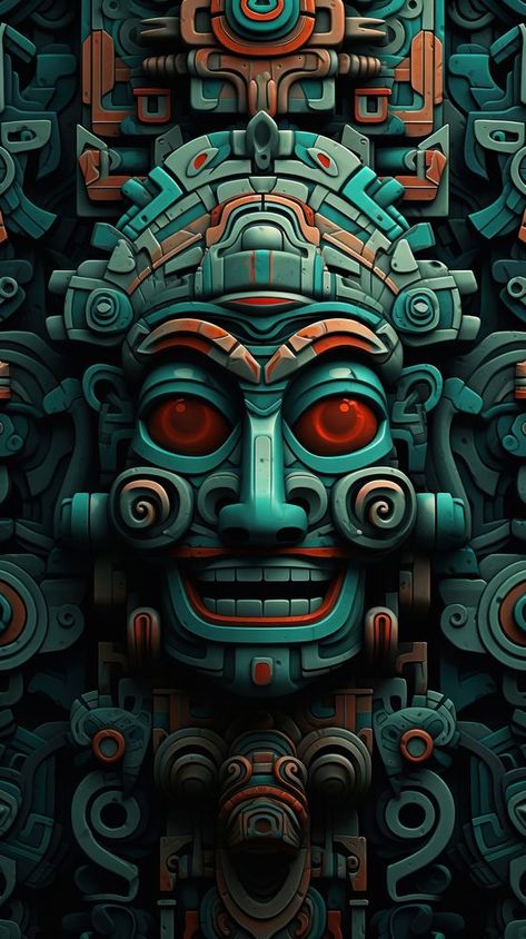 Iphone Wallpaper Elegant, Aztec Architecture, Enlightenment Art, Aztec Background, Aztec Artwork, Aztec Wallpaper, Game Wallpaper Iphone, Aztec Tattoo, Aztec Art