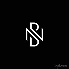 Professional innovative initial nb logo and bn logo. letter bn • wall stickers flat, identity, fashion | myloview.com Nb Logo, N Logo Design, Geometric Logo Design, Alphabet Symbols, Beautiful Logos Design, Logo Letter, Design Maker, Unique Logo Design, Geometric Logo