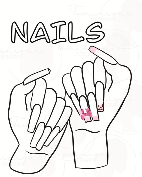 Nails Sketch, Sassy Nails, Nail Drawing, Character Drawing, Art Tutorials, Drawing Sketches, Art Work, Nail Designs, How To Draw Hands